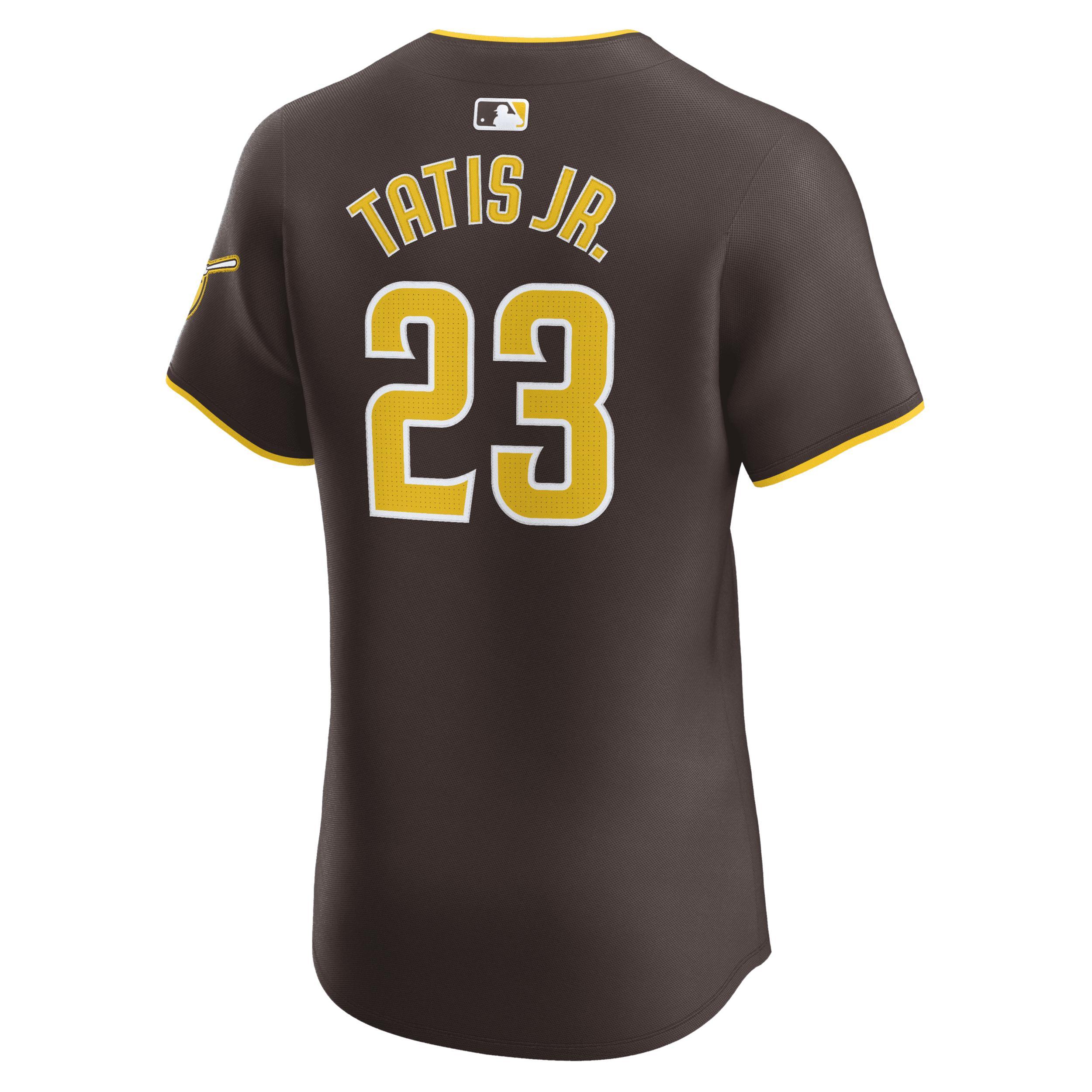 Men's Nike Fernando Tatis Jr. Brown San Diego Padres Road Elite Player Jersey, Size: 52 Product Image