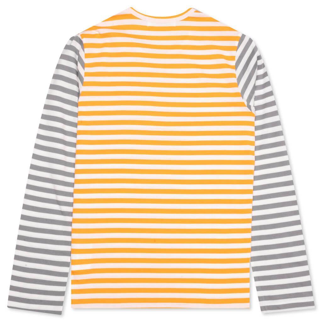 Women's Bi-Color Stripe T-Shirt - Yellow/Grey Female Product Image