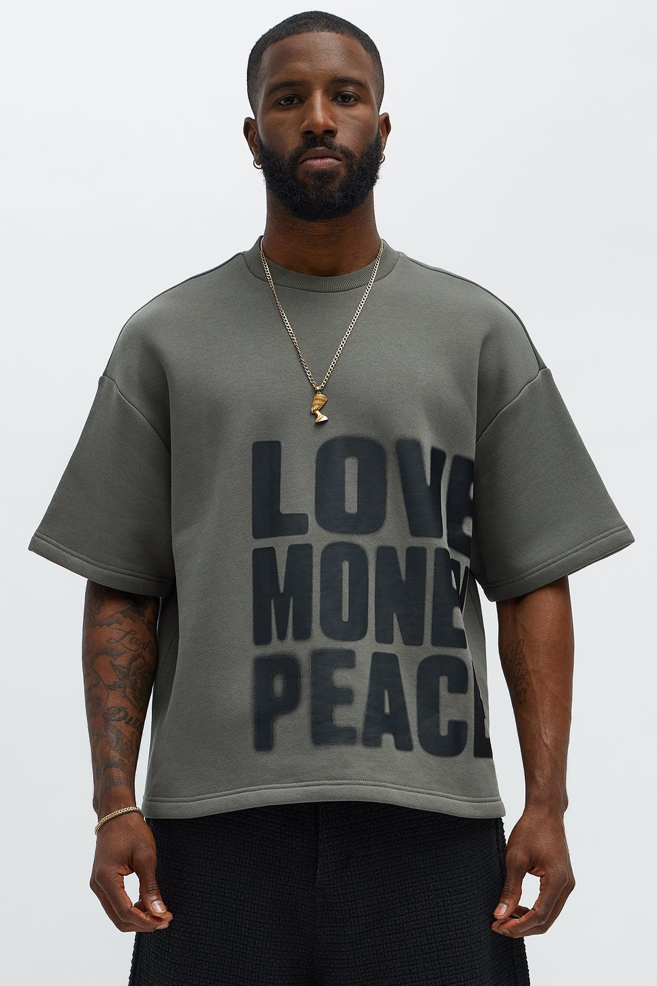 Tyson Oversized Spray Paint Short Sleeve Tee - Dark Grey Product Image