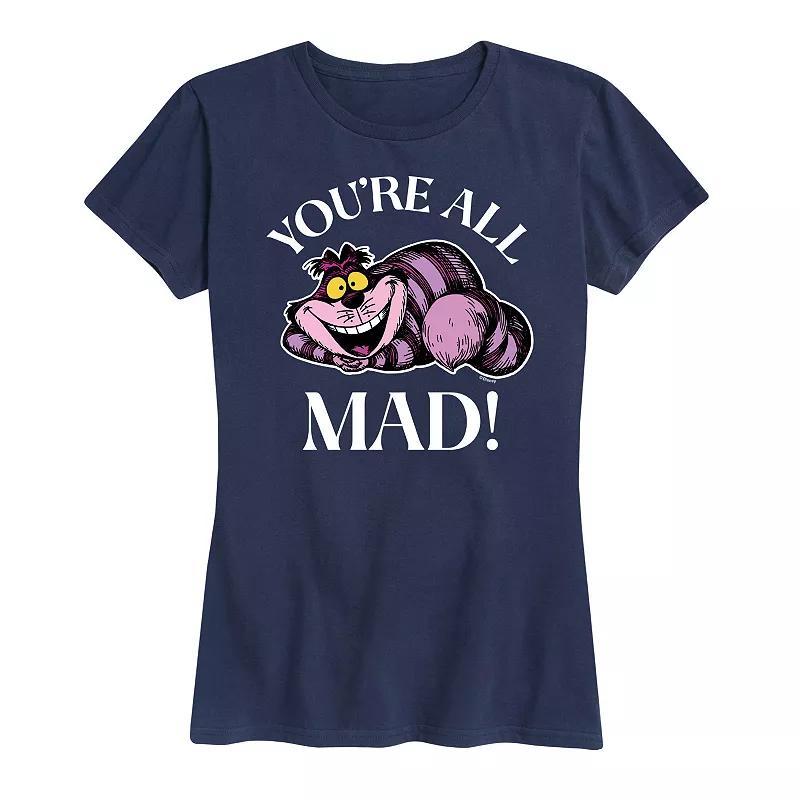 Disney's Alice in Wonderland Women's You're All Mad Graphic Tee, Girl's, Size: Small, Heather Grey Product Image