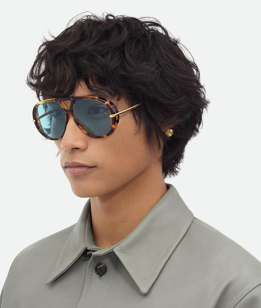 Drop Aviator Sunglasses in Havana/green Product Image