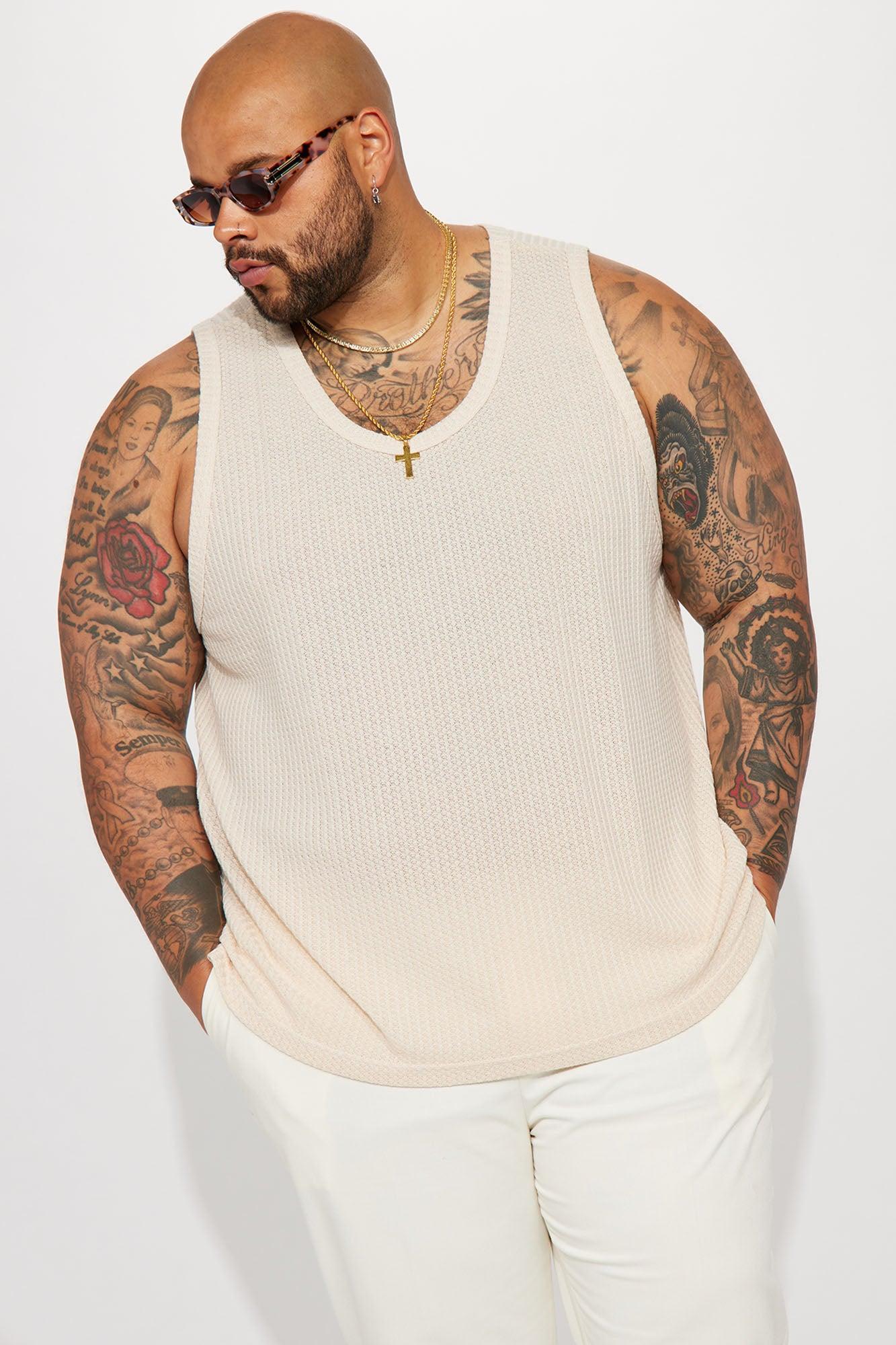 Blissful Textured Tank - Oatmeal Product Image