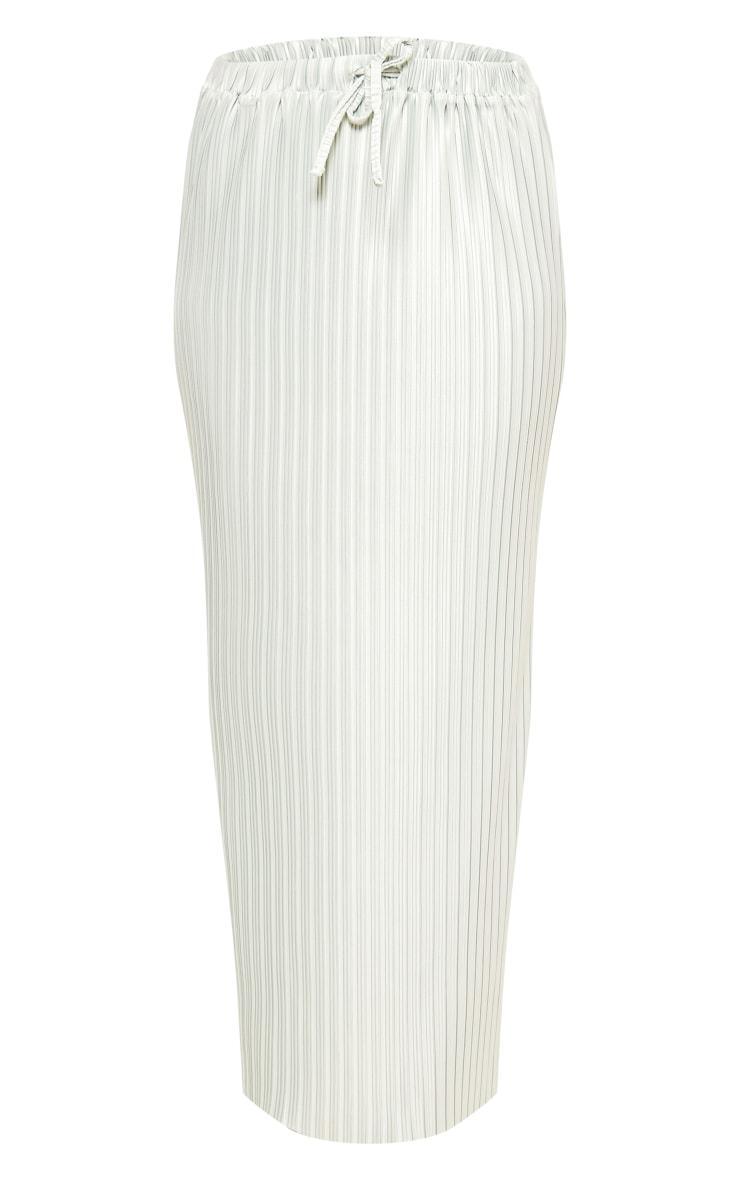 Sage Green Plisse Flowy Maxi Skirt Product Image