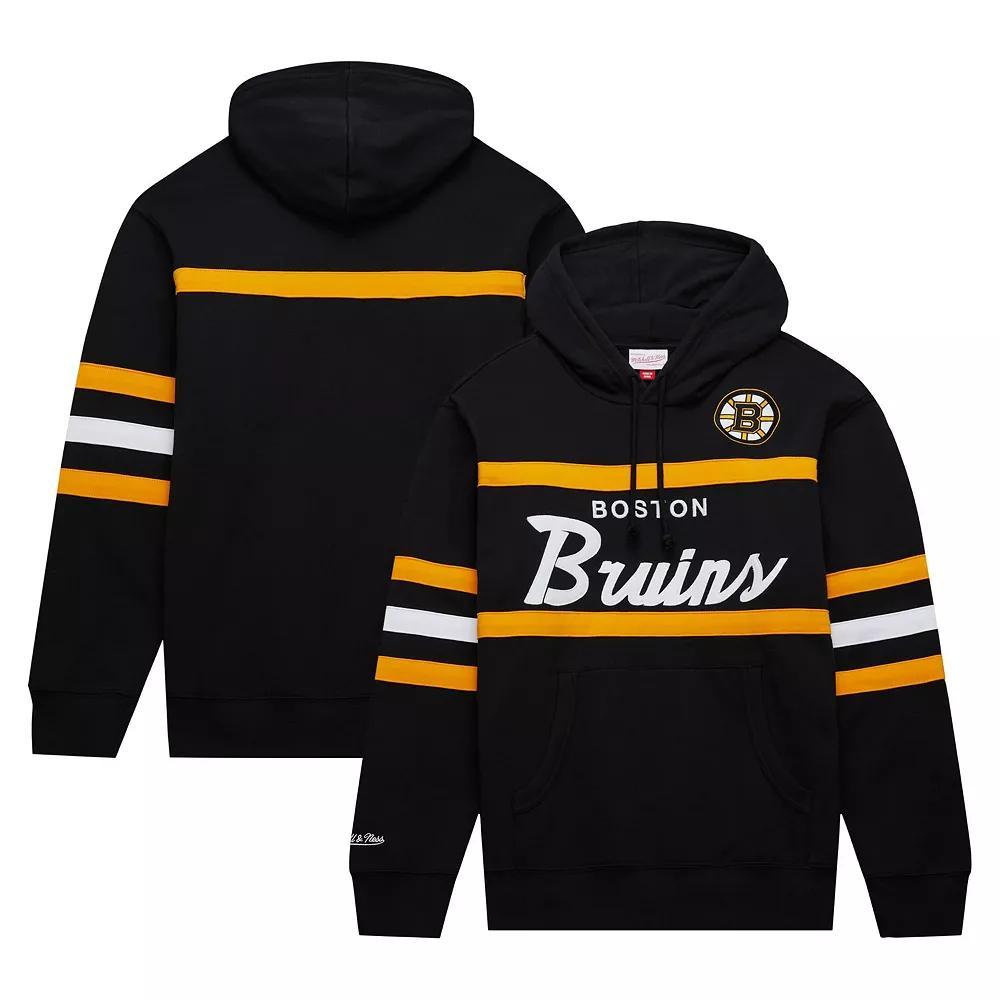 Men's Mitchell & Ness Black Boston Bruins Head Coach Pullover Hoodie, Size: 2XL Product Image