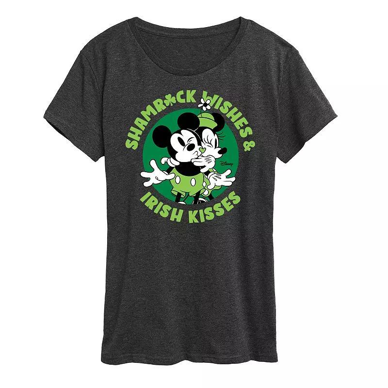 Disney's Mickey & Minnie Mouse Women's St. Patrick's Kisses Graphic Tee, Size: Large, White Product Image