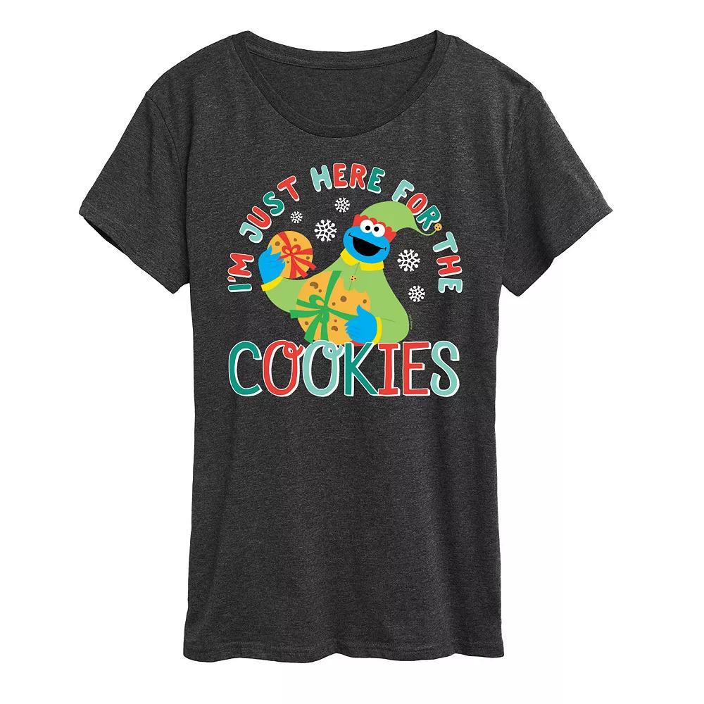 Women's Sesame Street For The Cookies Graphic Tee, Girl's, Size: Large, Blue Product Image