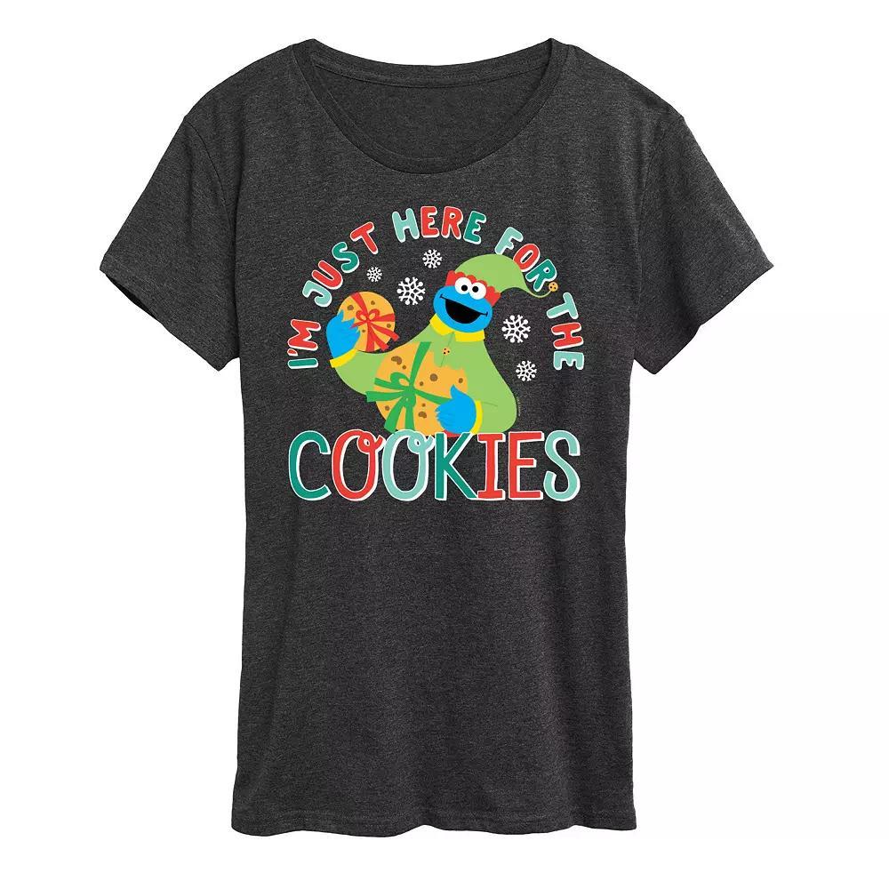 Women's Sesame Street For The Cookies Graphic Tee, Girl's, Size: Large, Blue Product Image