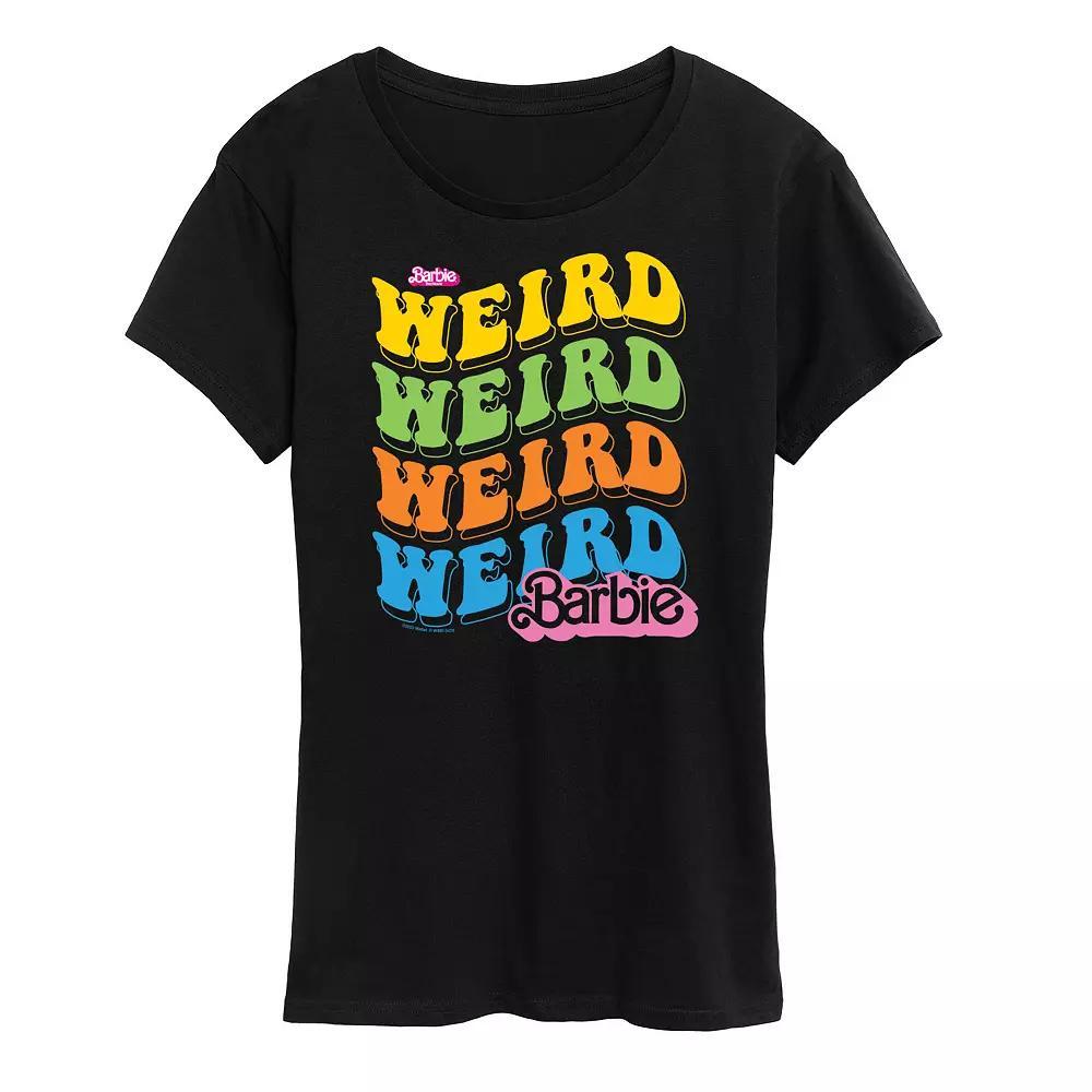 Womens Barbie The Movie Weird Stack Graphic Tee, Girls Product Image