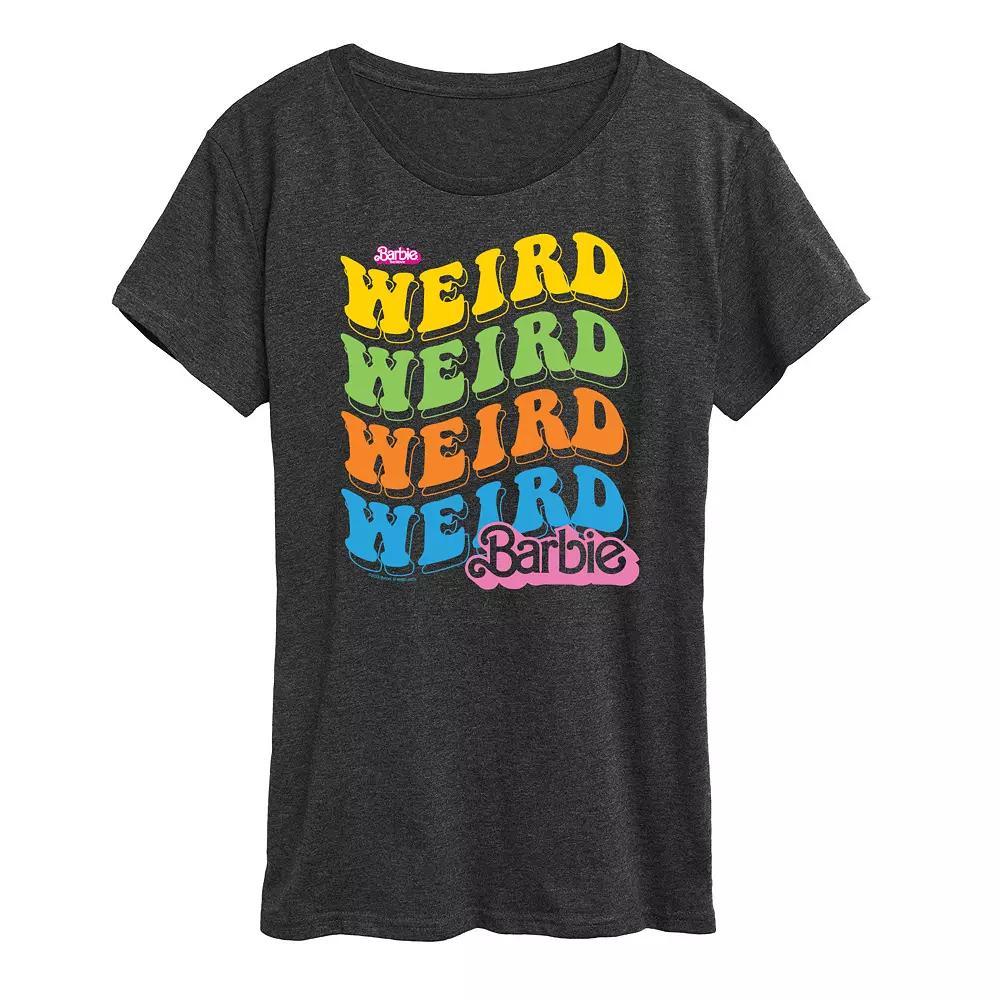 Womens Barbie The Movie Weird Stack Graphic Tee, Girls Product Image