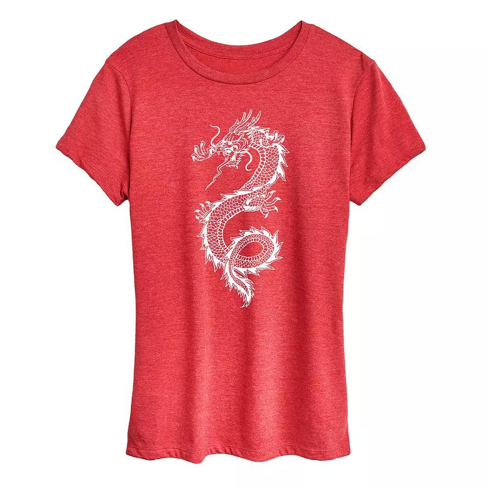 Womens Music is the Answer Graphic Tee Grey Red Product Image