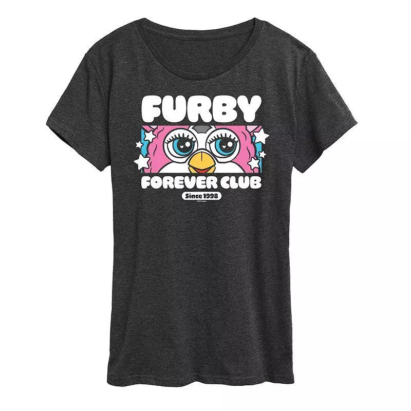 Womens Furby Forever Club Graphic Tee Heather Grey Product Image
