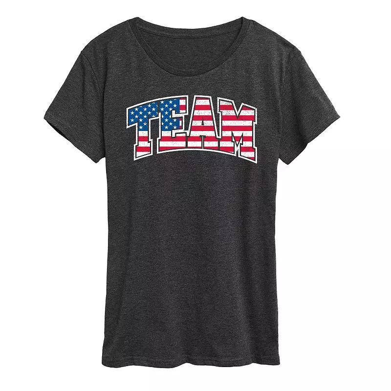 Womens Sunny Vista Line Art Graphic Tee Grey Wine Product Image