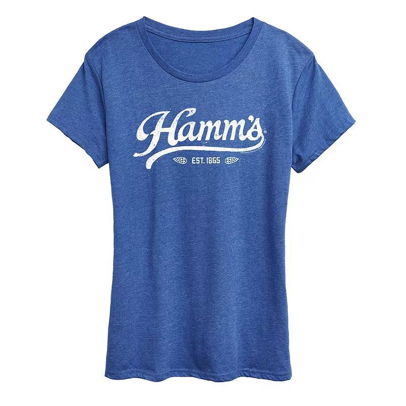 Womens Peace Love Beach Graphic Tee Blue Product Image