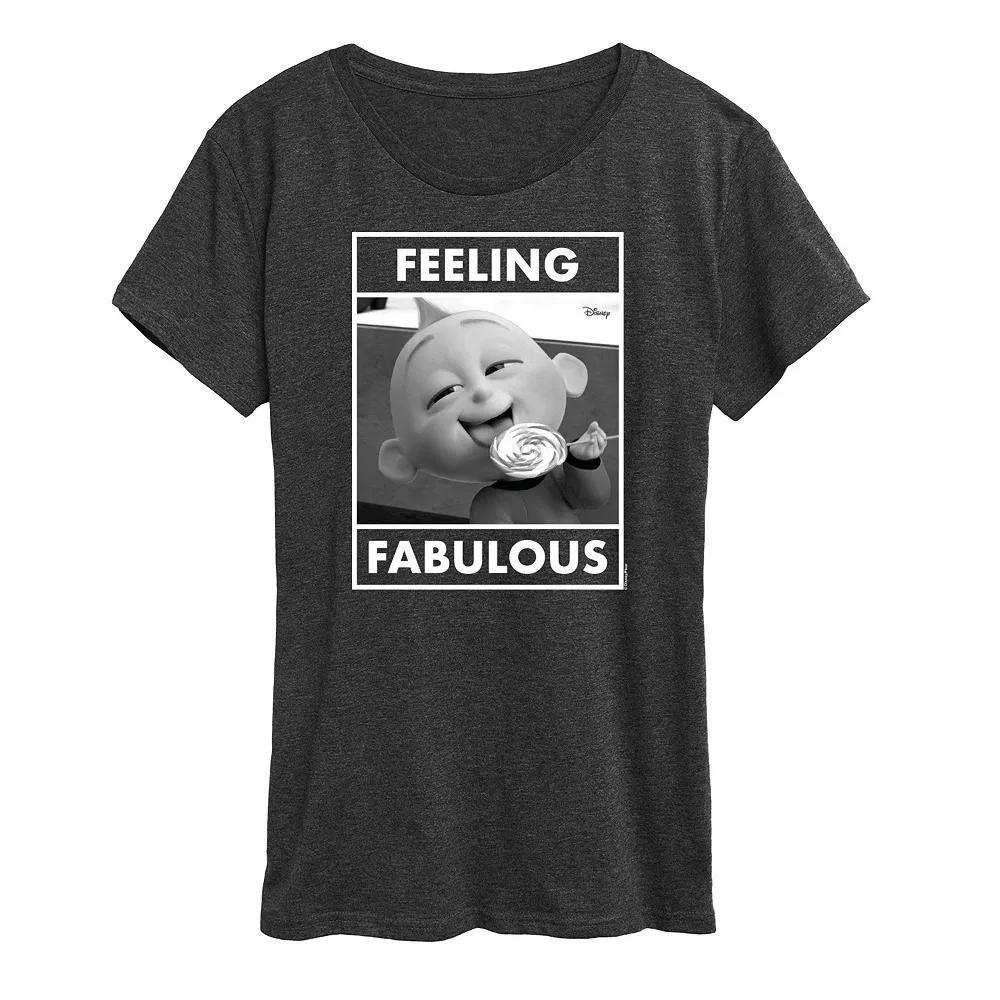 Disney / Pixars The Incredibles Jack-Jack Womens Feeling Fabulous Graphic Tee Heather Grey Product Image