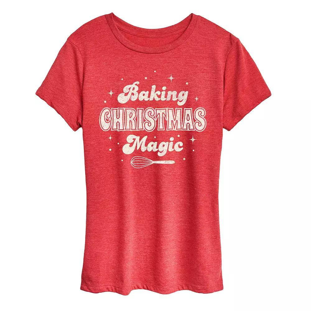 Women's Baking Christmas Magic Graphic Tee, Girl's, Size: XL, Grey Green Product Image