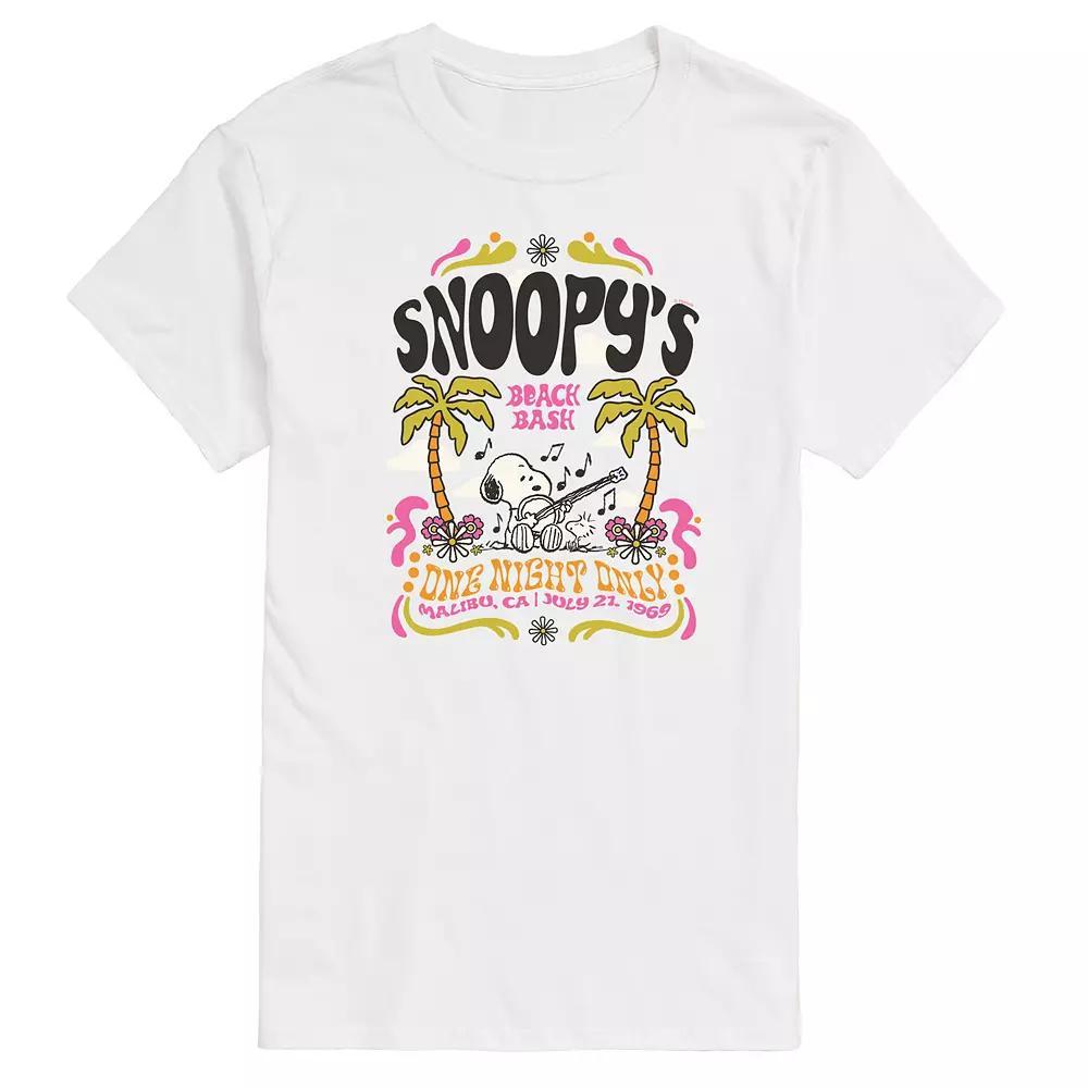 Mens Peanuts Snoopy Beach Bash Graphic Tee Product Image