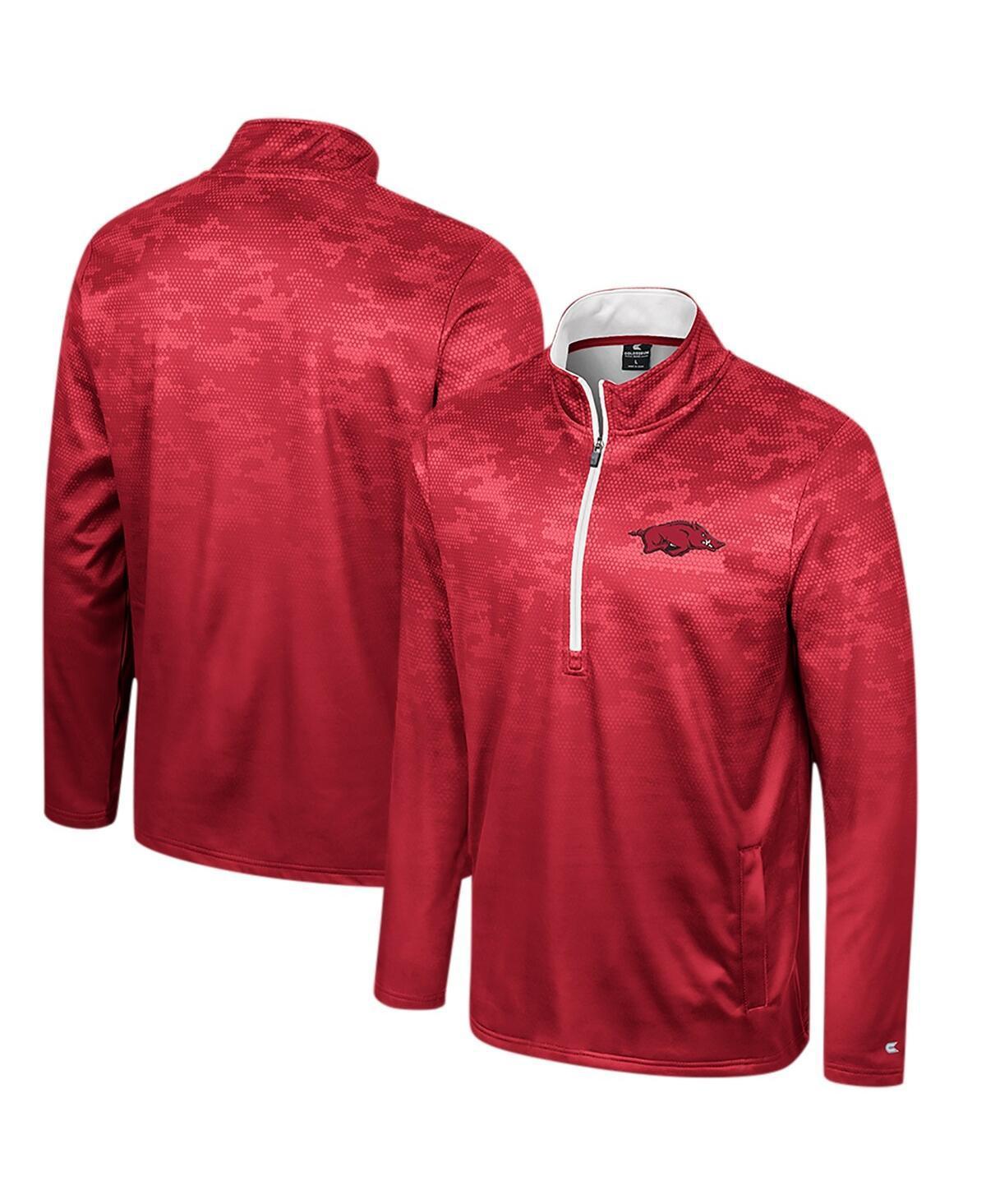 Men's Colosseum  Black Appalachian State Mountaineers The Machine Half-Zip Jacket, Size: XL, App Black Product Image