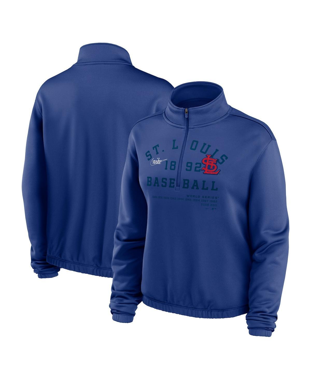 Women's Nike Navy San Diego Padres Rewind Splice Half-Zip Sweatshirt, Size: Small, Blue Product Image