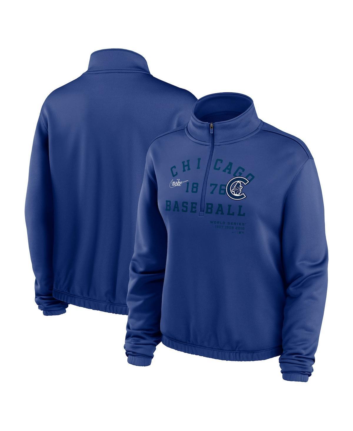 Women's Nike Navy San Diego Padres Rewind Splice Half-Zip Sweatshirt, Size: Small, Blue Product Image