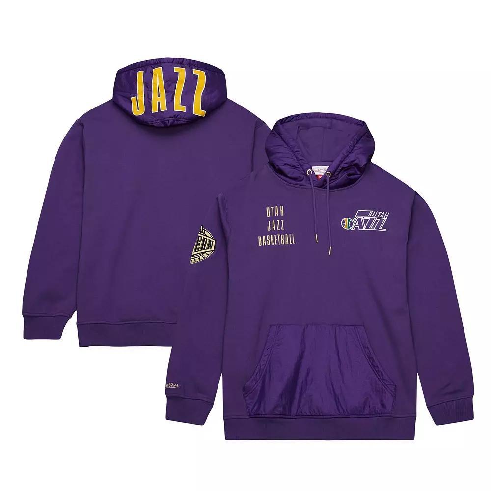 Men's Mitchell & Ness Purple Utah Jazz  Team OG 2.0 Vintage Logo Fleece Pullover Hoodie, Size: Small, Jaz Purple Product Image