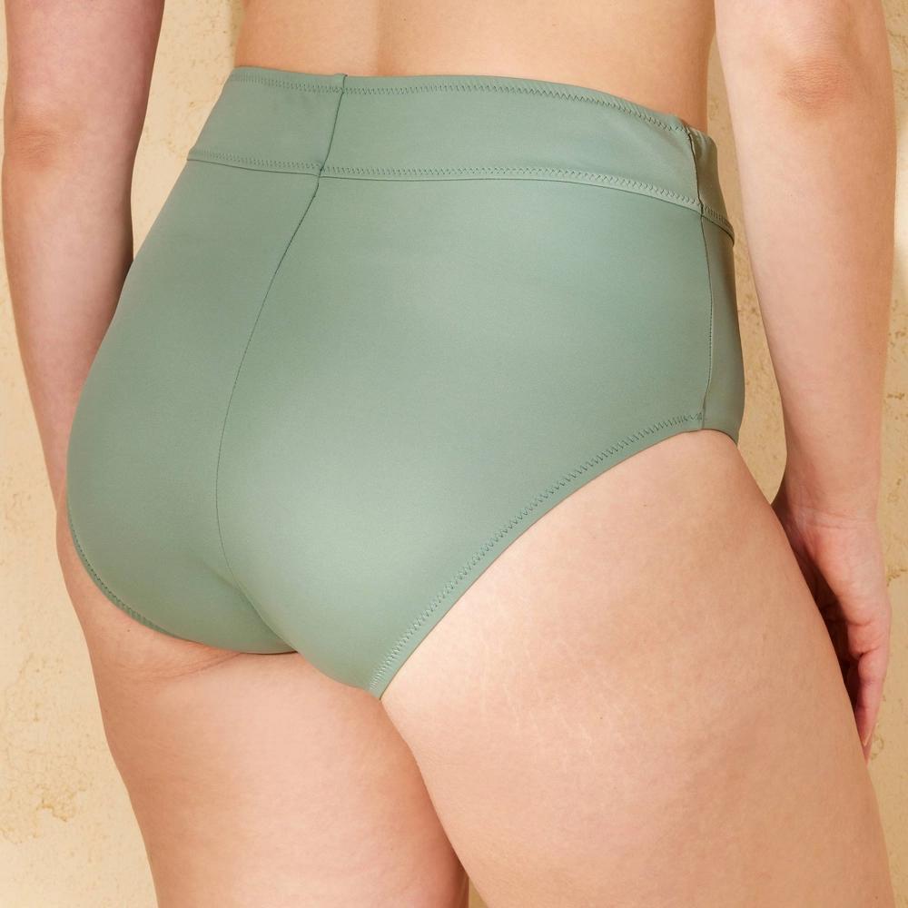 Womens Full Coverage Tummy Control High Waist Bikini Bottom - Shade & Shore L: Slimming Swimwear, Pull-On Style Product Image