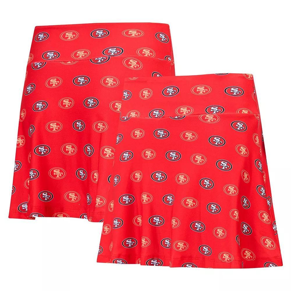 Women's Concepts Sport Scarlet San Francisco 49ers Record Allover Print Knit Sleep Skort, Size: Small, Red Product Image