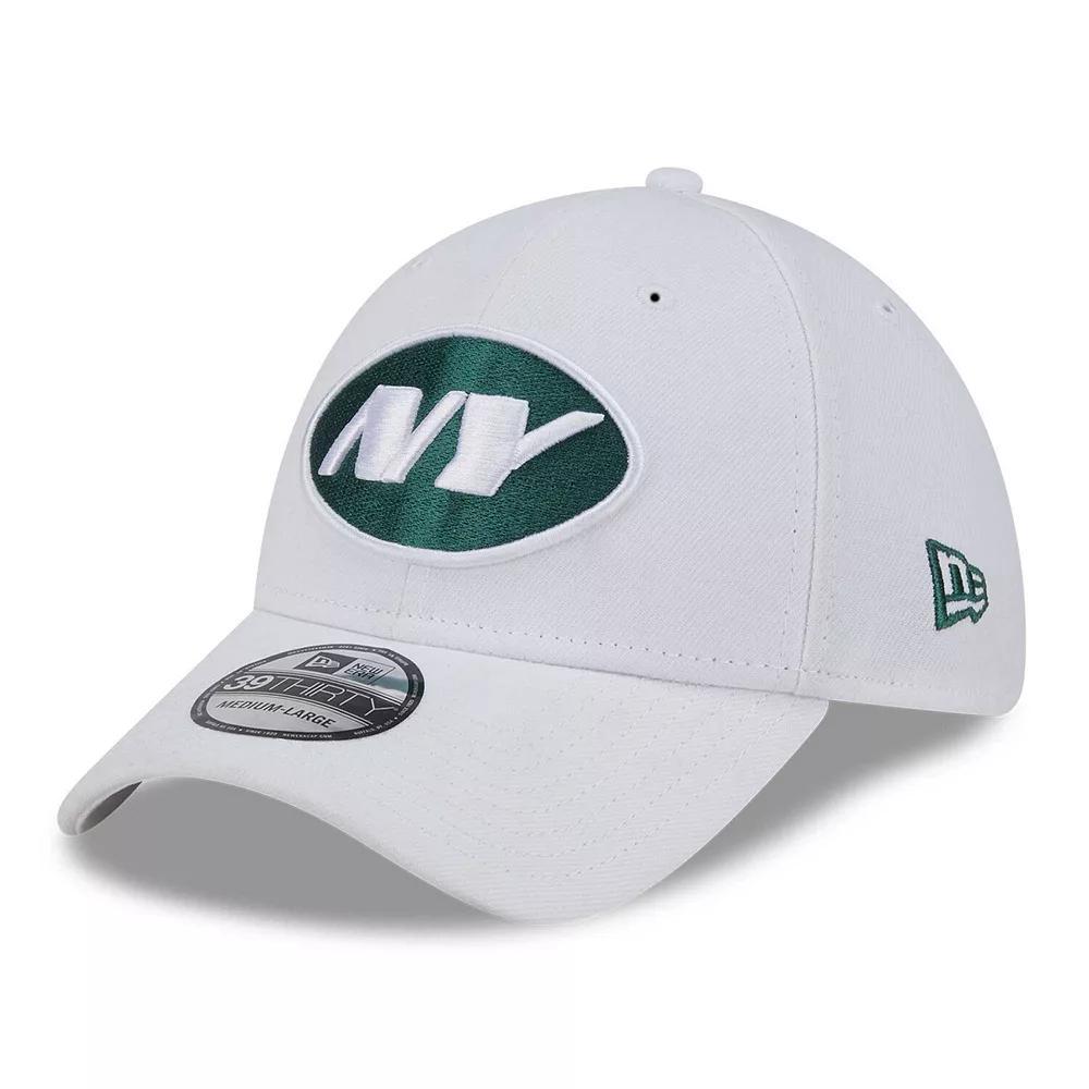 Men's New Era White New York Jets NFL Iced II 39THIRTY Flex Hat, Size: Small/Medium Product Image