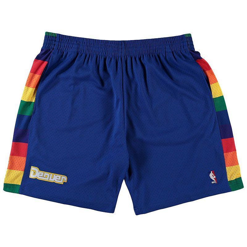 Men's Mitchell & Ness Royal Denver Nuggets Big & Tall Hardwood Classics Team Swingman Shorts, Size: 3XLT, Nug Blue Product Image