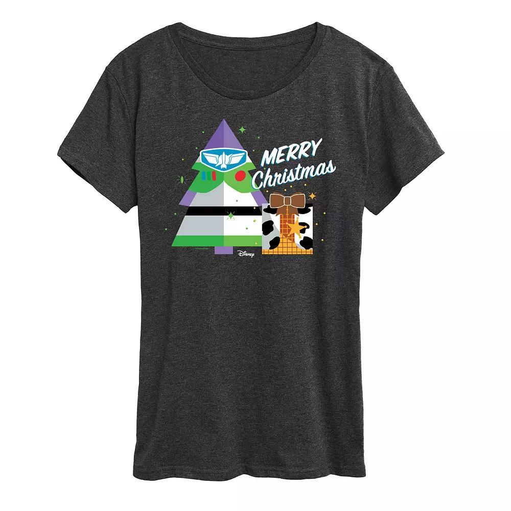 Disney / Pixar's Toy Story Women's Merry Christmas Graphic Tee, Girl's, Size: XXL, Black Product Image