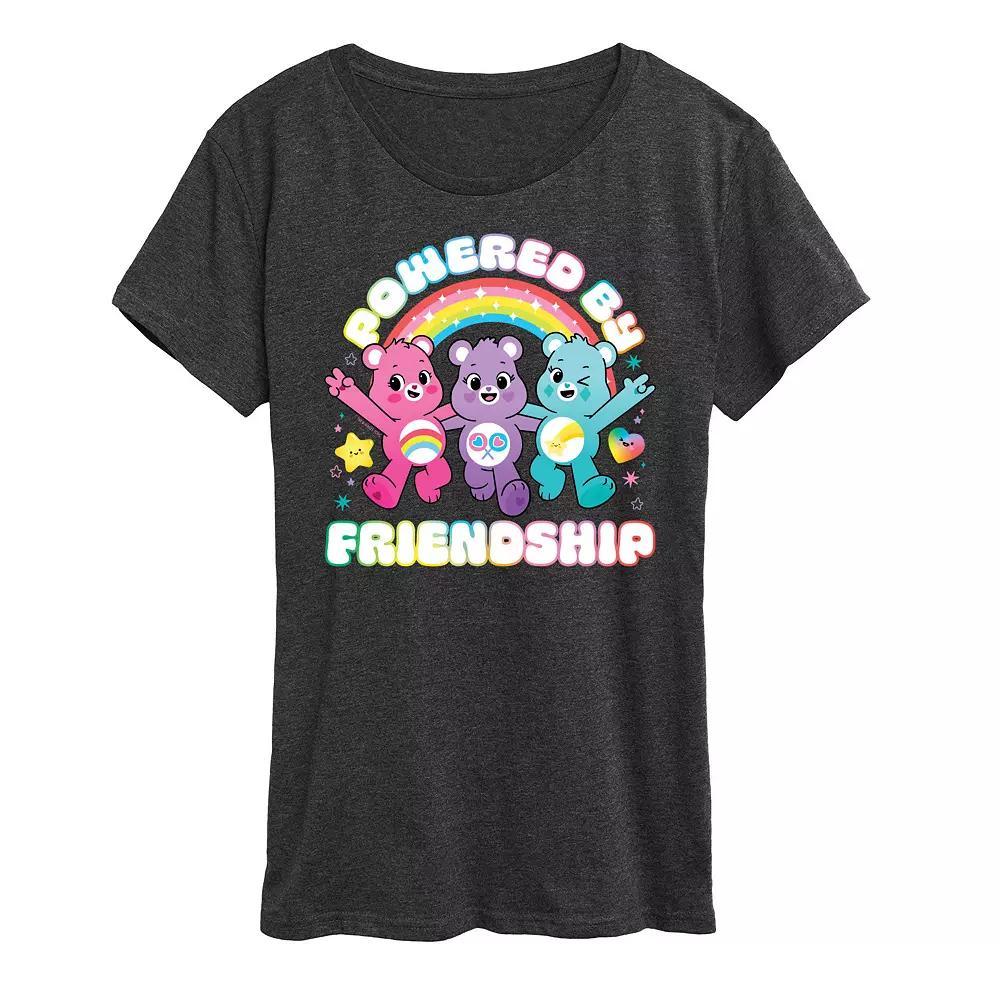 Plus Dog Paw Rainbow Graphic Tee, Womens Heather Grey Product Image