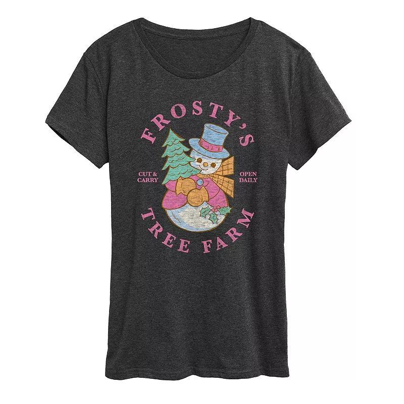Womens Frostys Tree Farm Graphic Tee, Girls Blue Product Image