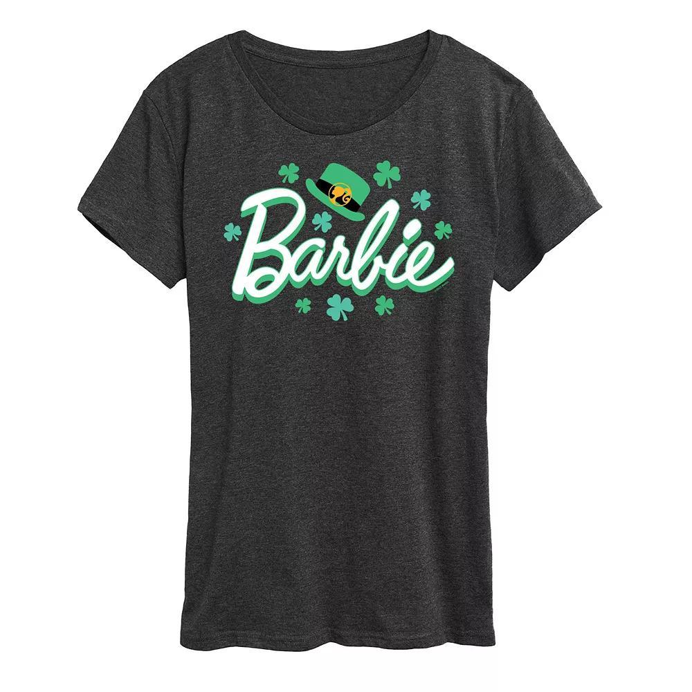 Women's Barbie® St. Patrick's Logo Graphic Tee, Size: Medium, Black Product Image