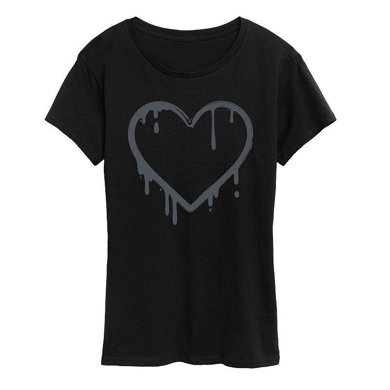 Women's Falling Stars Graphic Tee, Girl's, Size: XXL, Black Product Image
