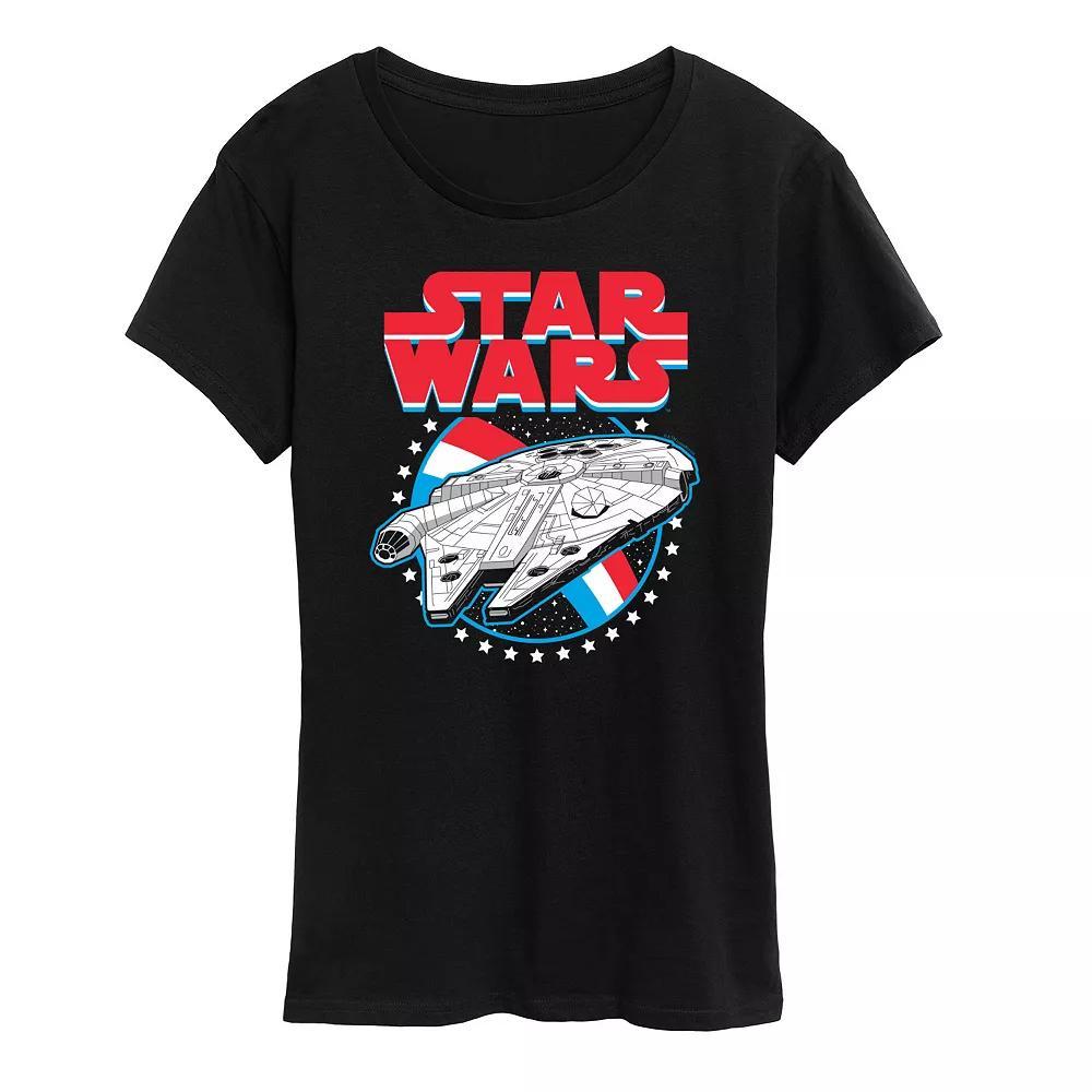 Womens Star Wars Millennium Falcon Graphic Tee Product Image