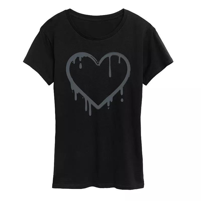 Women's Falling Stars Graphic Tee, Girl's, Size: XXL, Black Product Image