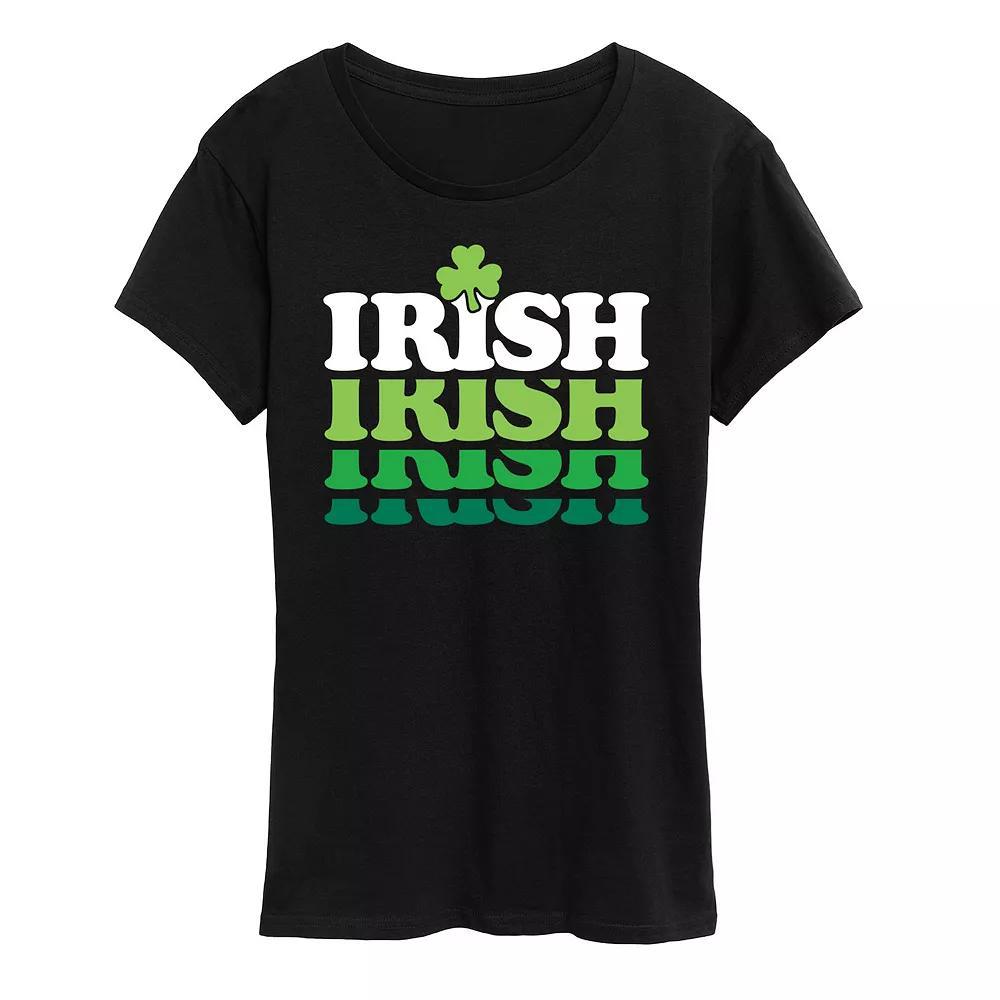 Womens Irish Retro Repeat Graphic Tee Product Image
