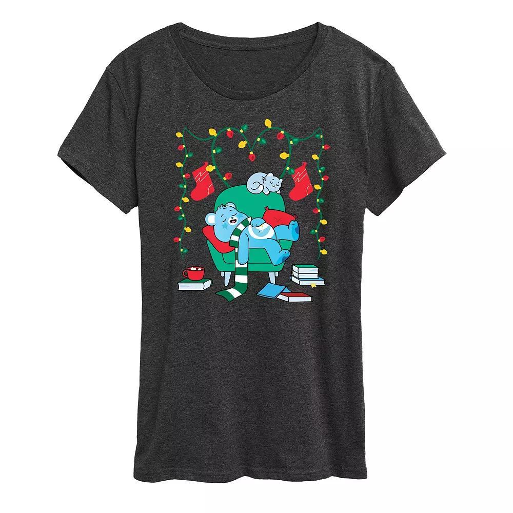 Womens Care Bears Cozy Christmas Graphic Tee, Girls Product Image