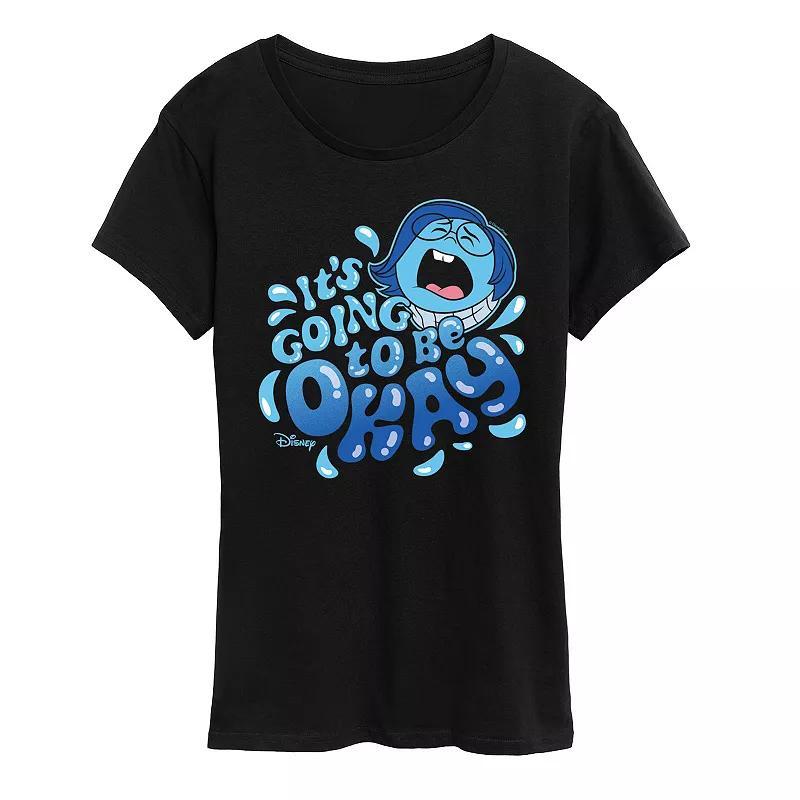 Disney / Pixar's Inside Out 2 Sadness Women's It's Going To Be OK Graphic Tee, Size: Small, Black Product Image