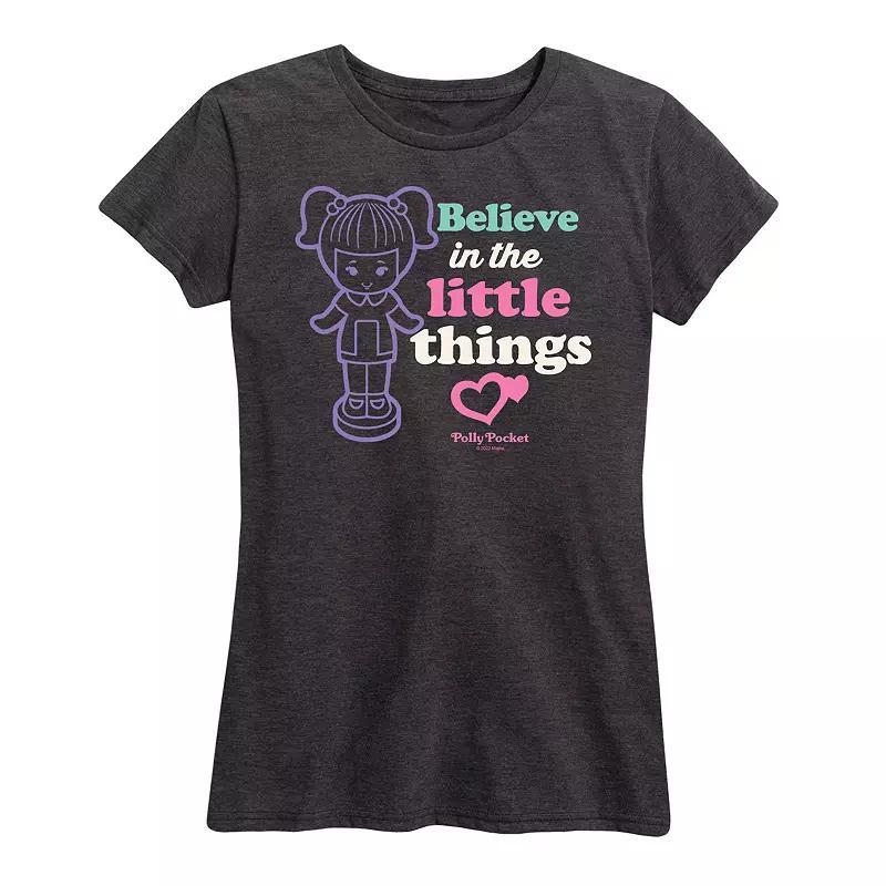 Womens Polly Pocket Little Things Graphic Tee Heather Grey Product Image
