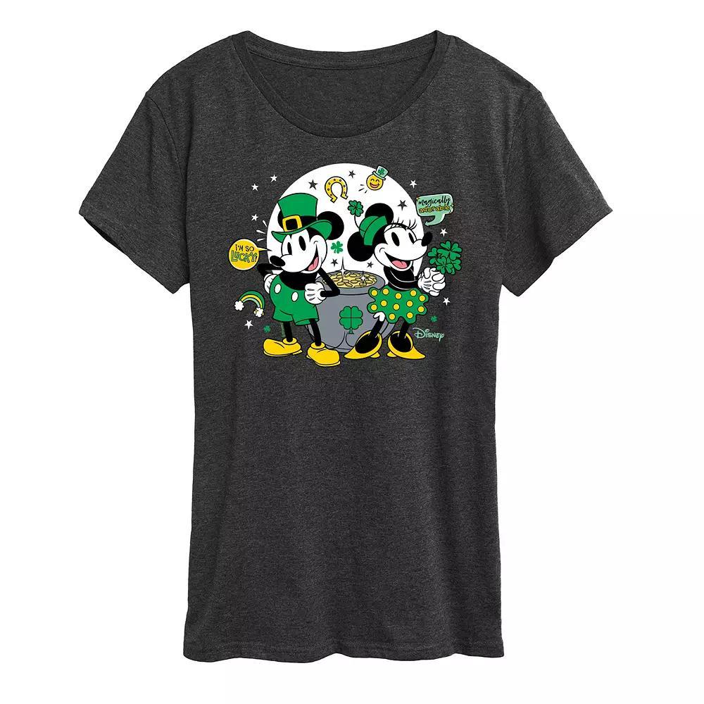 Disney's Mickey Mouse Women's Peace Love Graphic Tee, Girl's, Size: XXL, Heather Grey Product Image