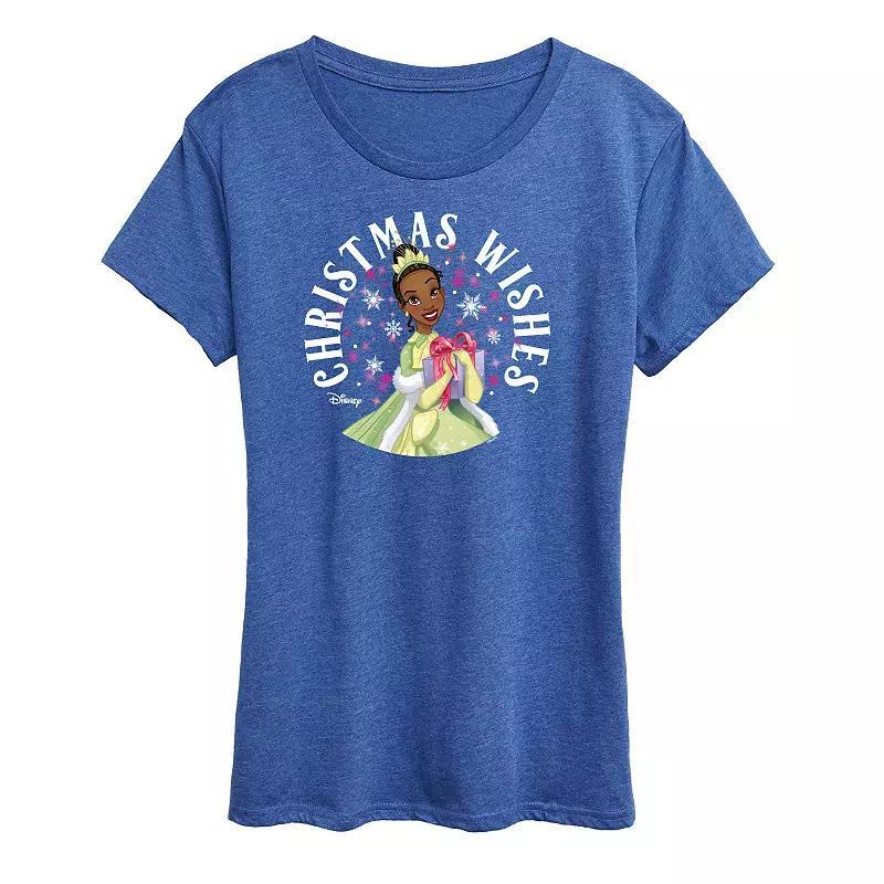 Disney Princess Tiana Womens Christmas Wishes Graphic Tee, Girls Product Image