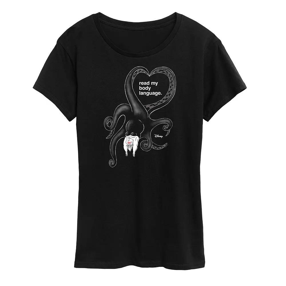 Disney's The Little Mermaid Ursula Women's Body Language Graphic Tee, Size: XL, Black Product Image