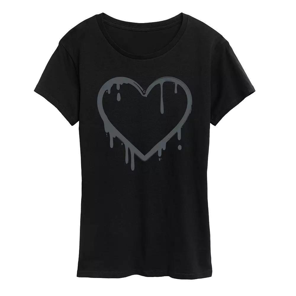 Women's Falling Stars Graphic Tee, Girl's, Size: XXL, Black Product Image