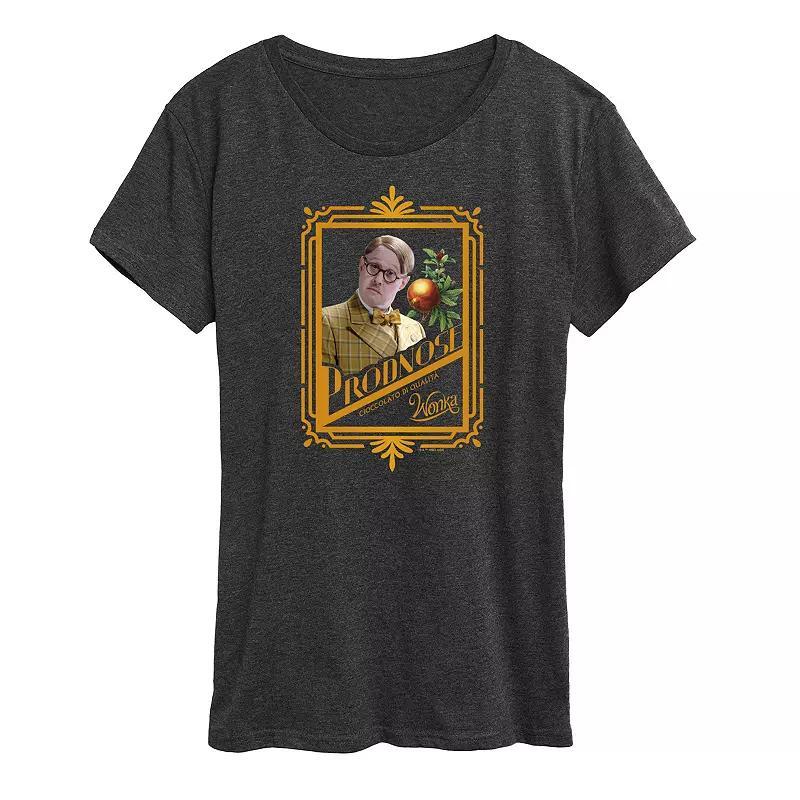 Womens Wonka Prodnose Graphic Tee Heather Grey Product Image