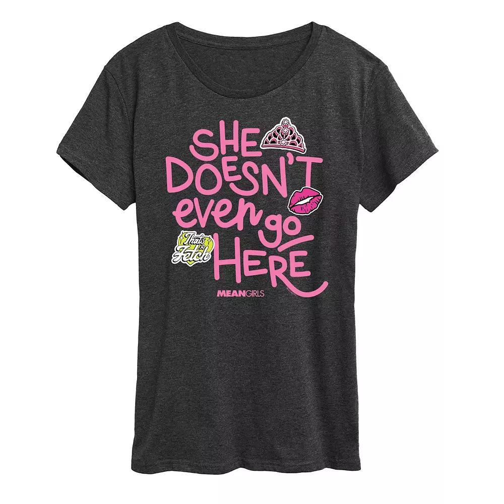 Womens Mean Girls She Doesnt Go Here Graphic Tee Blue Product Image