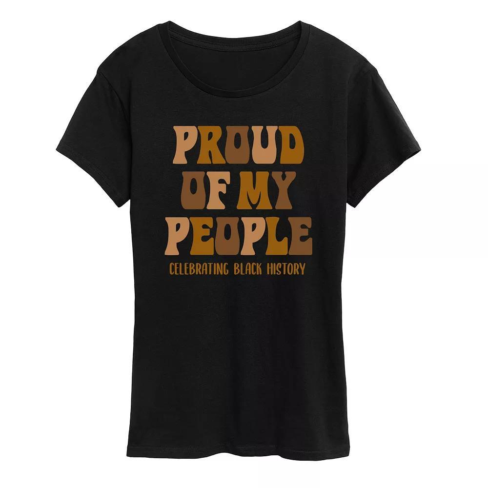 Women's Proud Of My People Black History Graphic Tee, Size: XL Product Image