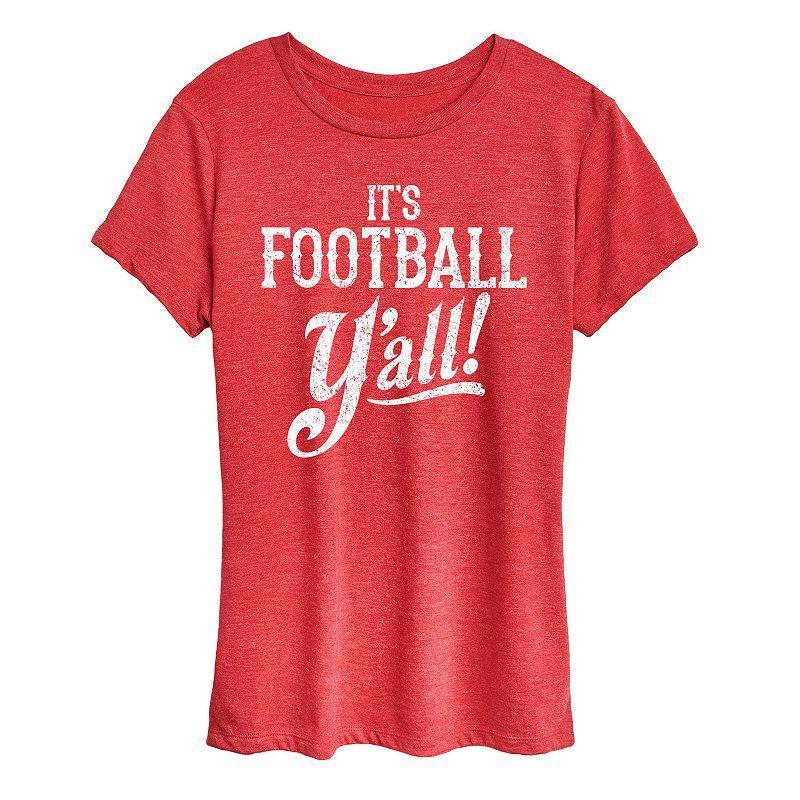 Womens Its Football Yall Graphic Tee, Girls Product Image
