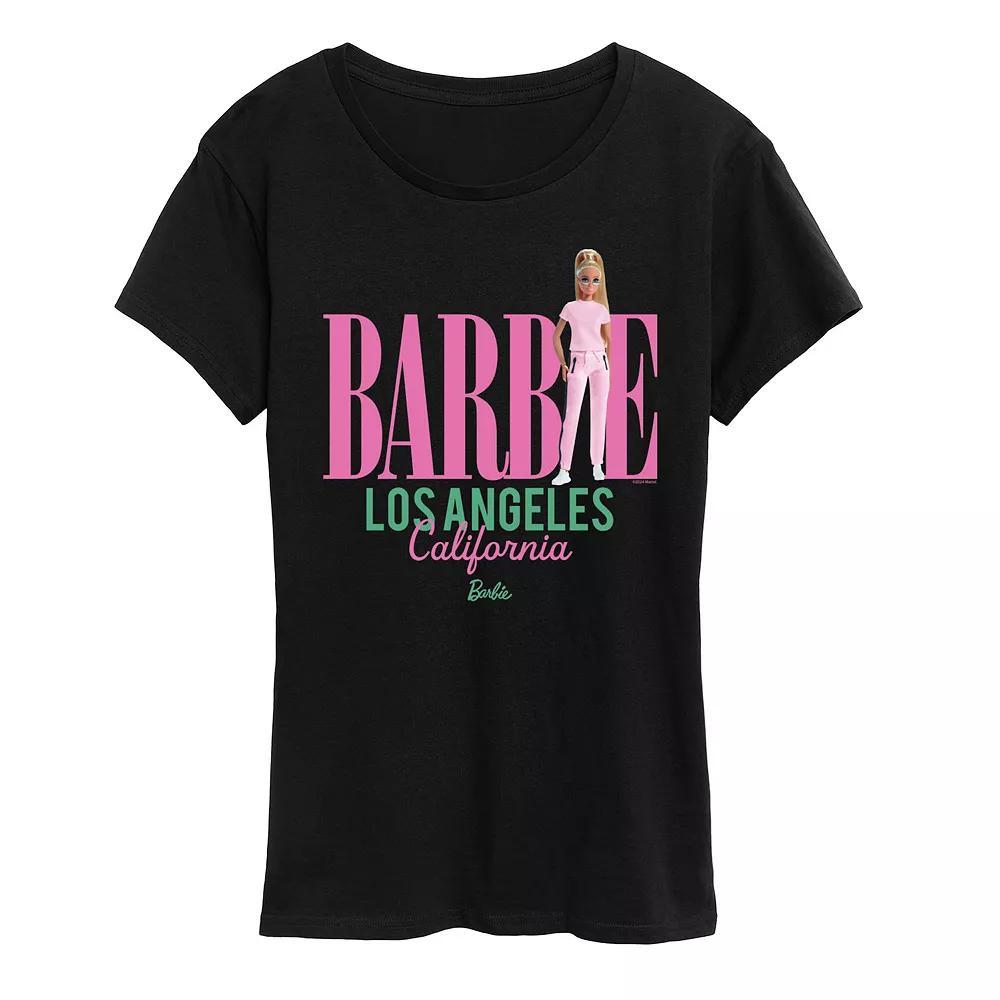 Womens Barbie Los Angeles Graphic Tee Blue Product Image
