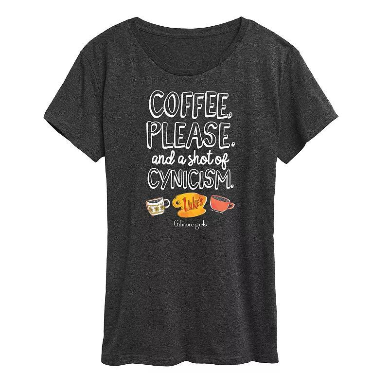Plus Dr. Seuss The Grinch Naughty List Graphic Tee, Women's, Size: 1XL, Heather Grey Product Image