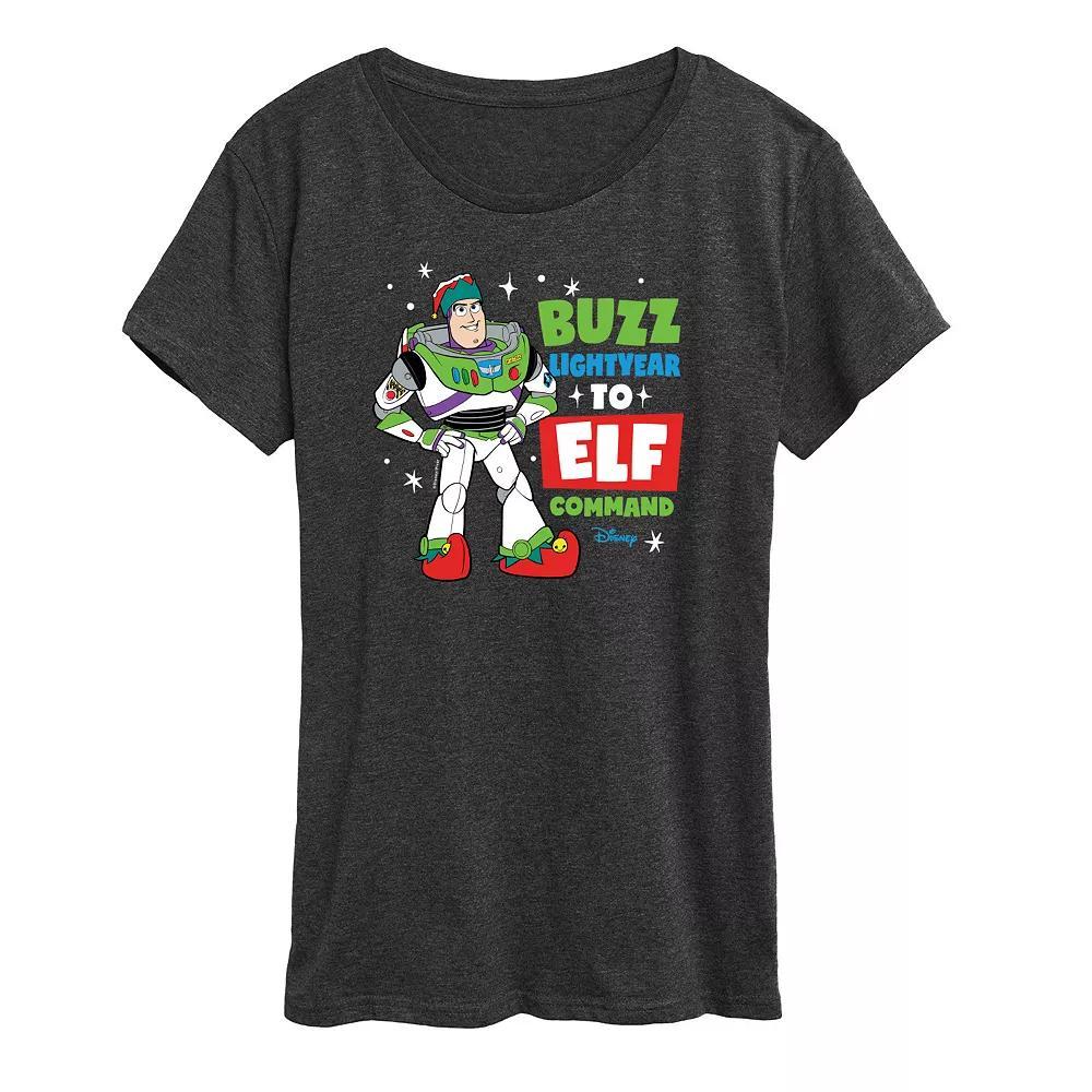 Disney / Pixar's Toy Story Women's Elf Command Graphic Tee, Girl's, Size: XXL, Heather Grey Product Image